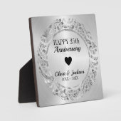 Elegant Jubileum Ornament Fotoplaat (Voorkant)