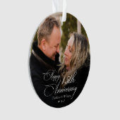 Elegant Jubileum paar foto Ornament (voorkant)