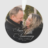 Elegant Jubileum paar foto Ornament (voorkant)