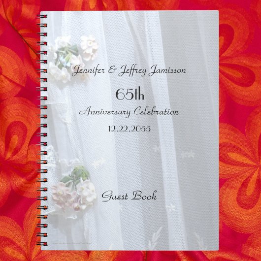 Elegant Jubileum Party Guest Book,  kant Notitieboek