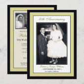 Elegant Jubileum Party Invitation (champagne) Kaart (Voorkant / Achterkant)