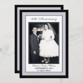 Elegant Jubileum Party Invitation (zilver) Kaart (Voorkant / Achterkant)