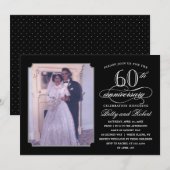 Elegant Jubileum Party Photo Invitation Kaart (Voorkant / Achterkant)