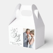 Elegant Jubileum Vow Renewal Foto Bedankdoosjes (Achterkant)