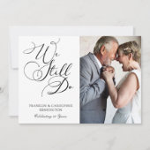 Elegant Jubileum Vow Renewal Foto Kaart (Voorkant)