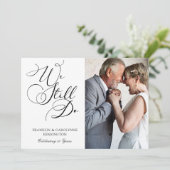 Elegant Jubileum Vow Renewal Foto Kaart (Staand voorkant)