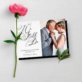 Elegant Jubileum Vow Renewal Foto Kaart