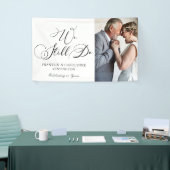 Elegant Jubileum Vow Renewal Foto Spandoek (Beurs)