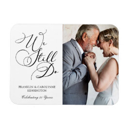Elegant Jubileum Vow Renewal Fotouitnodiging Magneet