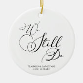 Elegant Jubileum Vow Renewal Keramisch Ornament (Voorkant)