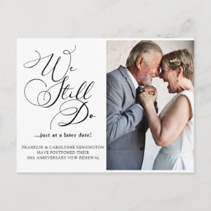 Elegant Jubileum Vow Renewal Uitstel Briefkaart
