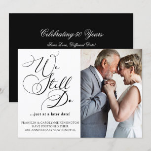 Elegant Jubileum Vow Renewal Uitstel Kaart