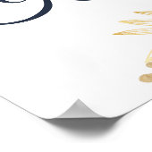 Elegant Jubileum Waterverf Floral Welkom Poster (Hoek)