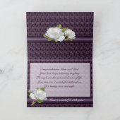 Elegant Jubileum White Roses Cards Kaart (Binnen)