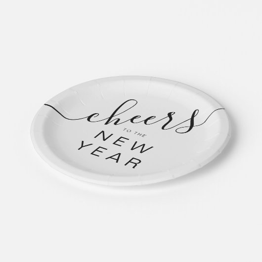 Elegant juicht oudejaarsavond feest papieren bordje (Gekanteld)