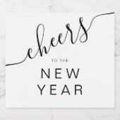 Elegant juicht oudejaarsavond feest sparkling wijnetiket (Enkel label)