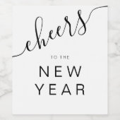 Elegant juicht oudejaarsavond feest wijn etiket (Enkel label)