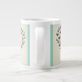 Elegant Jumbo Cup ontwerp – Butterfly Heart Silhou Grote Koffiekop (Achterkant)