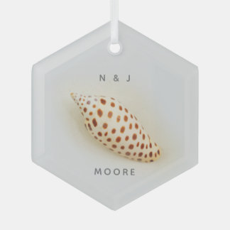 Elegant Junonia Beach Shell  Glas Ornament