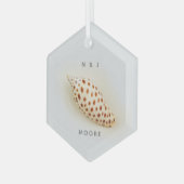 Elegant Junonia Beach Shell  Glas Ornament (Voorkant links)