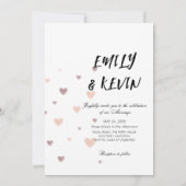 Elegant “Just Love” Wedding-Minimalist Romantic Kaart (Achterkant)