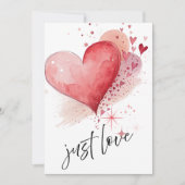Elegant “Just Love” Wedding - Minimalist Romantic Kaart (Voorkant)