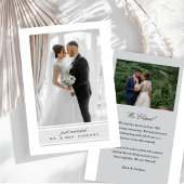 Elegant Just Married Elopement Photo Announcement Aankondiging