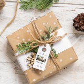 Elegant Just Married Newlywed Christmas Photo Card Cadeaulabel