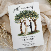Elegant Just Married Wedding Party-Modern Romantic Kaart