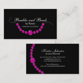 Elegant juwelen en kralen visitekaartje