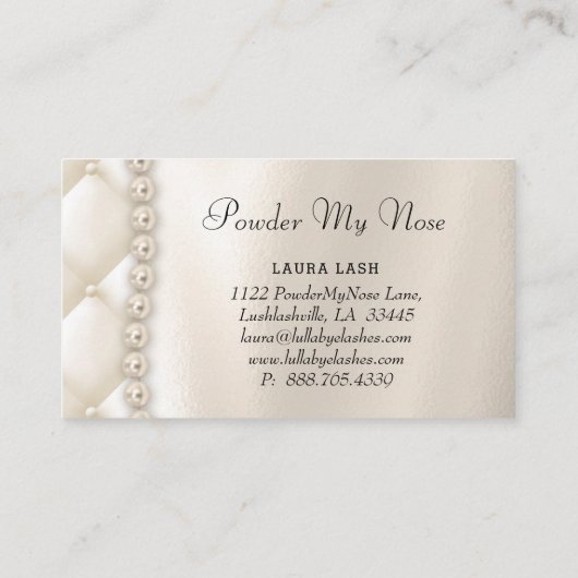 Elegant juwelen Mode Roos Roze parels Visitekaartje (Achterkant)