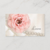 Elegant juwelen Mode Roos Roze parels Visitekaartje (Voorkant)