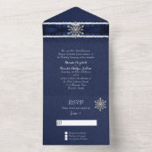 Elegant juwelen snowflake 2 alles in één uitnodigi all in one uitnodiging (Binnen)