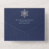 Elegant juwelen snowflake 2 alles in één uitnodigi all in one uitnodiging (Achterkant)