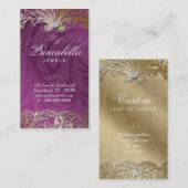 Elegant juwelen Visitekaartje laat Violet Gold ove (Voorkant / Achterkant)