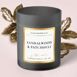 Elegant kaarlekeur voor Faux Gold Script Font Vierkante Sticker