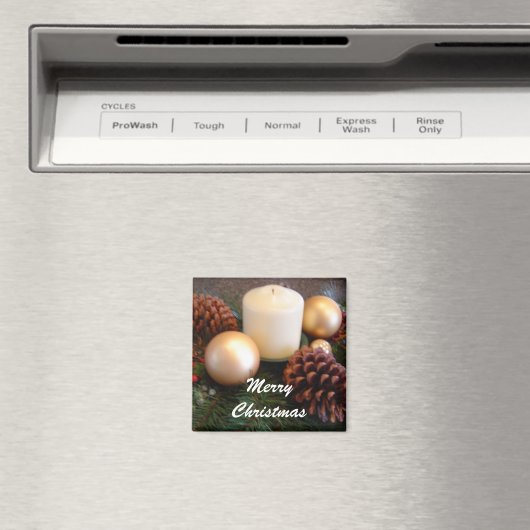 Elegant kaars met pijnbomen magneet (Insitu (Vaatwasser))