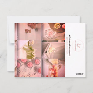 Elegant kaars Visitekaartje 4saisons.evenement Briefkaart