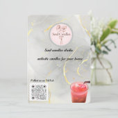 Elegant kaars Visitekaartje | Soul Candles Studio Menu (Staand voorkant)