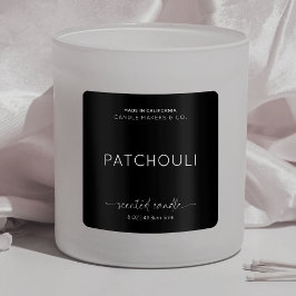 Elegant kaarsenpakket minimalistisch zwart-wit pak vierkante sticker