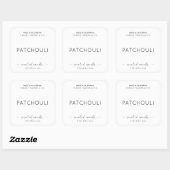 Elegant kaarsenverpakking Minimalistisch zwart wit Vierkante Sticker (Vel)