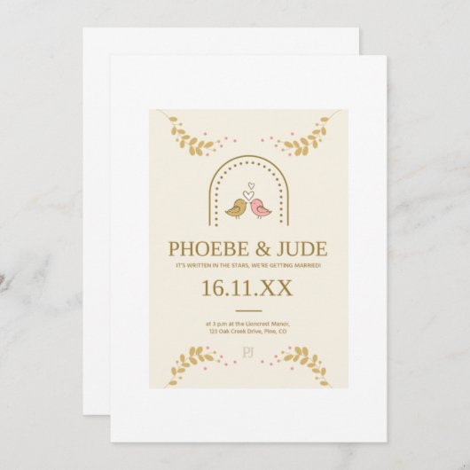 Elegant Kaart (Voorkant / Achterkant)