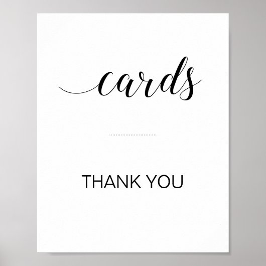 Elegant Kaart Drop Box Kaart Table Sign Poster (Voorkant)