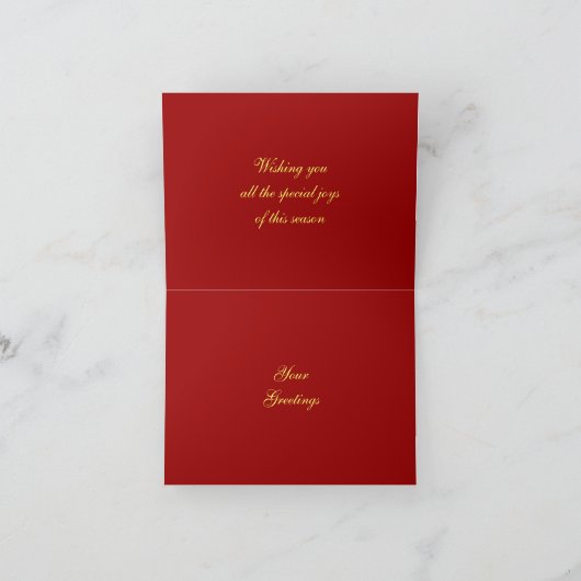 Elegant Kaart kerstnoot (Binnen)