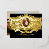 Elegant Kaart met aangepast lijst voor Medallion-f (Voorkant / Achterkant)