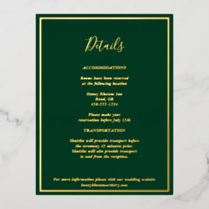 Elegant Kaart met moderne groene Gold-behuizing