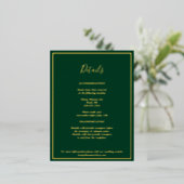 Elegant Kaart met moderne groene Gold-behuizing (Staand Voorkant)