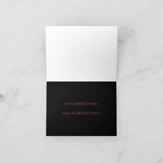 Elegant kaart met persoon in  slee (Binnen)