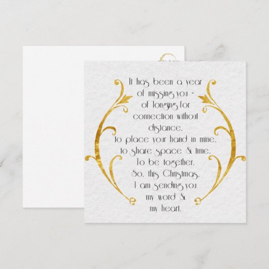 Elegant Kaart op lange afstand met Gold Details (Voorkant / Achterkant)