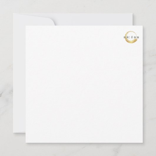 Elegant Kaart op lange afstand met Gold Details (Achterkant)